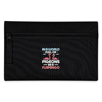 Dans un monde plein de pigeons, soyez un oiseau rose flamant rose - Trousse - noir - Devant