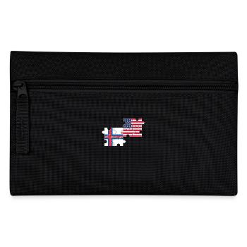 Faroe Islands USA Flag American Faroese - Pencil Case - black - Front