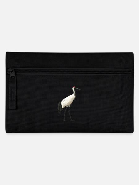 Kraniche Kranich - Federtasche - Schwarz