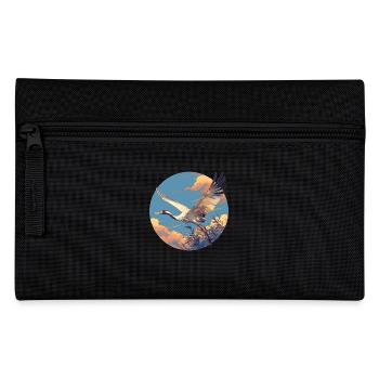 Kraniche Kranich - Federtasche - Schwarz - Vorne