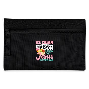 Amateur de crème glacée Jésus amour - Trousse - noir - Devant