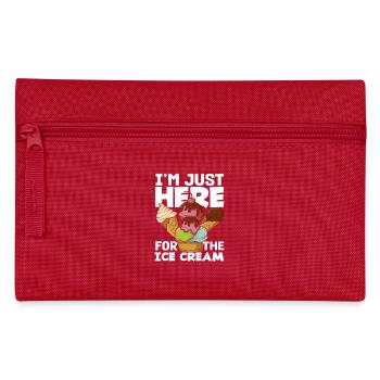 cream lovers here for cream - Pencil Case - red - Front