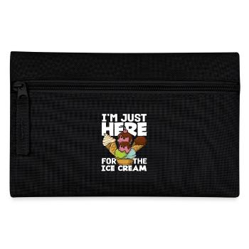 cream lovers here for cream - Pencil Case - black - Front