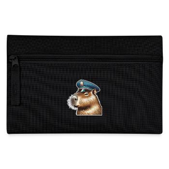 Capybara Polizei - Federtasche - Schwarz - Vorne