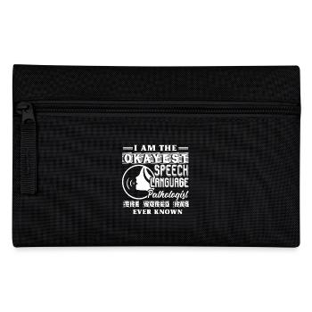 Okayest Speech Language Pathologist - Pencil Case - black - Front