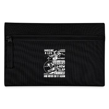 Skiing Life Without Skiing - Pencil Case - black - Front