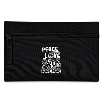 Science Peace Love Science - Pencil Case - black - Front