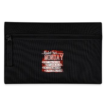 Rules For Monday - Pencil Case - black - Front