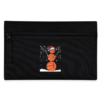 Baller Christmas Snowman Basketball - Pencil Case - black - Front