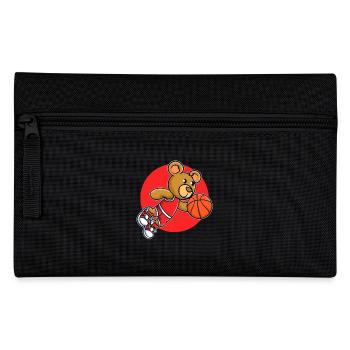 Basket Baller Teddy Bear Basketball - Pencil Case - black - Front