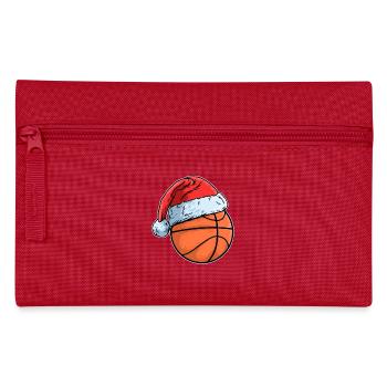 Basket Baller Santa Claus Hat Basketball - Pencil Case - red - Front