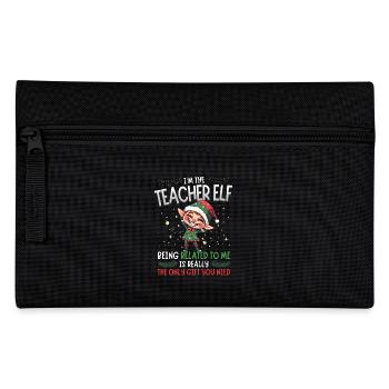 weihnJe suis l’elfe enseignant - Partenaire Look Noël - Trousse - noir - Devant