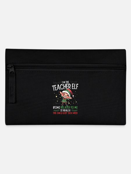 weihnI'm the Teacher Elf - Partnerlook Weihnachten - Federtasche - Schwarz