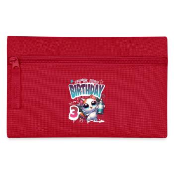 3rd Birthday Cat Graffiti - Pencil Case - red - Front