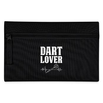 Dart Spieler DART LOVER Lustiges Darts Fan - Federtasche - Schwarz - Vorne