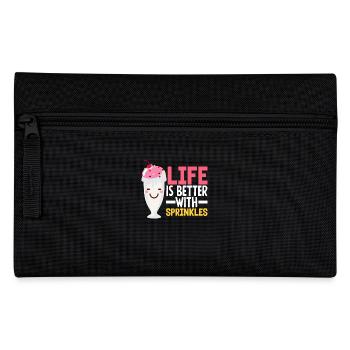 Les amateurs de crème glacée vivent mieux avec des pépites - Trousse - noir - Devant