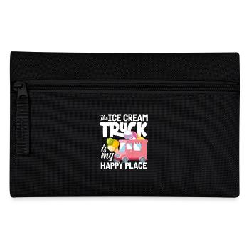 Le camion de crème glacée est mon lieu de bonheur Crème glacée - Trousse - noir - Devant