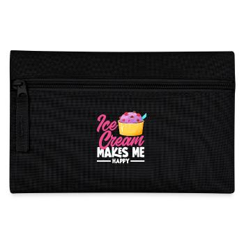 Cream Lover Cream Makes Me Happy - Pencil Case - black - Front
