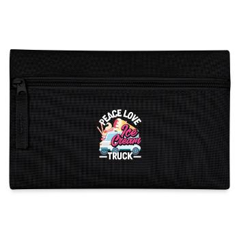 Peace Love Amateur de camion de crème glacée - Trousse - noir - Devant