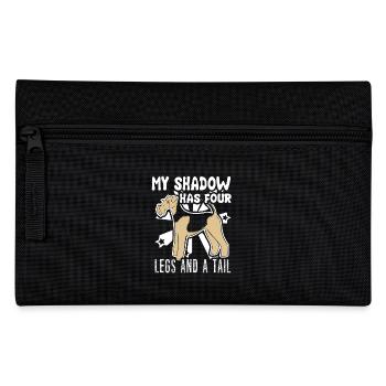 Airedale Terrier My Shadow Has Four Legs - Pencil Case - black - Front