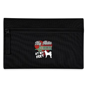 My Akita A Heartbeat At My Feet - Pencil Case - black - Front