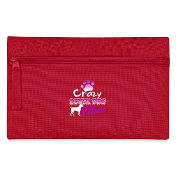 Crazy Boxer Dog Mom - Pencil Case - red - Front