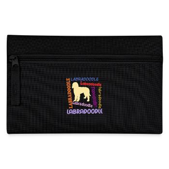 Funny Labradoodle - Pencil Case - black - Front