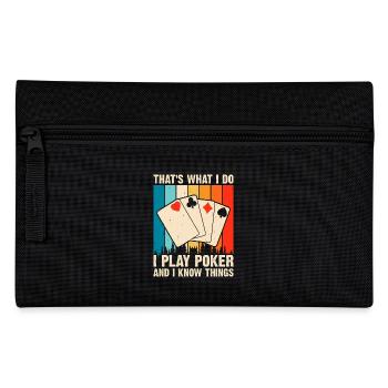 Poker Jeu de cartes Jeux d’argent Drôle Poker Joueur - Trousse - noir - Devant