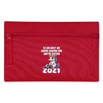 Limited Edition 2021 Geburtstag 2021 Geboren - Federtasche - Rot - Vorne