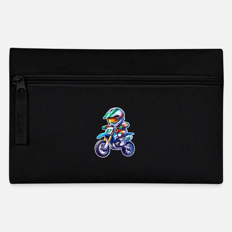 Motocross - Federtasche - Schwarz