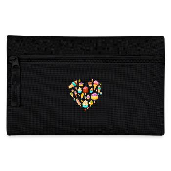 Amateur de crème glacée en forme de coeur Design - Trousse - noir - Devant