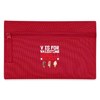 Vanille Eis Liebhaber Eiscreme - Federtasche - Rot - Vorne