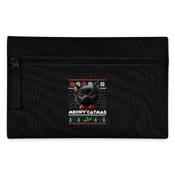 Meowy Catma's Christmas Matching Look with Kitten - Pencil Case - black - Front
