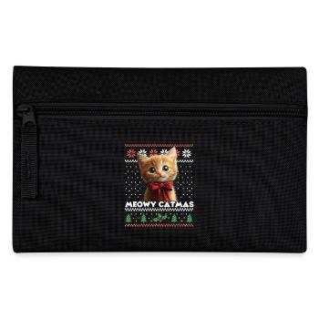 Meowy Catma's Christmas Matching Look with Kitten - Pencil Case - black - Front