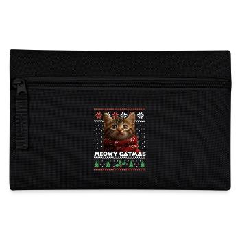 Meowy Catma's Christmas Matching Look with Red - Pencil Case - black - Front
