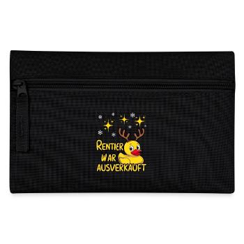 Weihnachten Gummiente Weihnachtsoutfit Lustig - Federtasche - Schwarz - Vorne