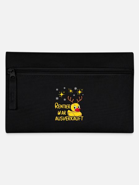 Weihnachten Gummiente Weihnachtsoutfit Lustig - Federtasche - Schwarz