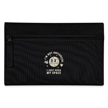 I'm Not Antisocial I Just Need My Space - Pencil Case - black - Front