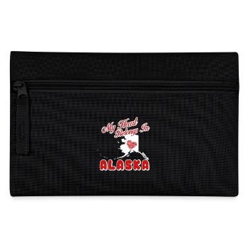 My Heart Belongs In Alaska - Pencil Case - black - Front