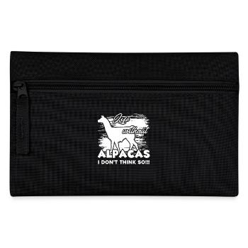 Alpaca Life Without Alpacas - Pencil Case - black - Front