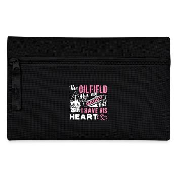 The Oilfield Has My Daddy I Have His Heart - Pencil Case - black - Front