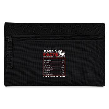 Aries Facts Funny Sign Of Zodiac - Pencil Case - black - Front