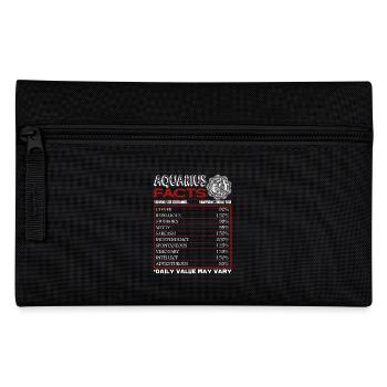 Aquarius Facts Funny Sign Of Zodiac - Pencil Case - black - Front