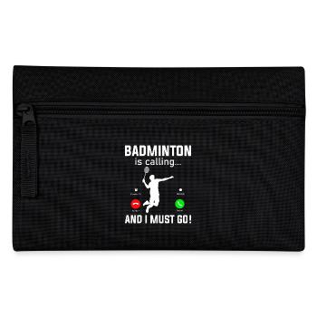 Badminton Shuttlecock - Pencil Case - black - Front