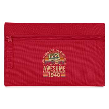 December 1940 Gift - Awesome Since December 1940 - Pencil Case - red - Front