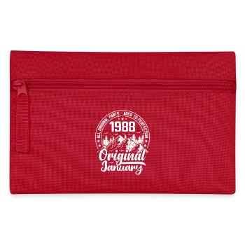 Januar 1988 Original 36 Jahre altes Geburtstagsgeschenk - Federtasche - Rot - Vorne