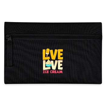 Live Love Cream for Cream Lovers - Pencil Case - black - Front