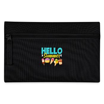 Hallo Sommer Eiscreme Liebhaber Design - Federtasche - Schwarz - Vorne
