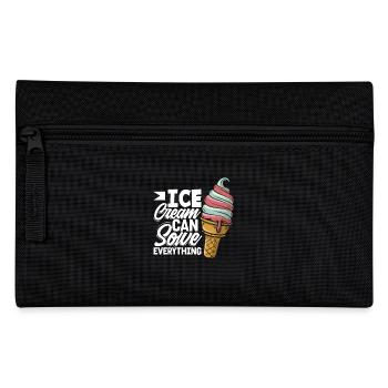 cream lovers - cream can solve everything - Pencil Case - black - Front
