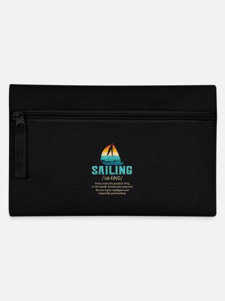 Sailing Boat Sailor - Pencil Case - black